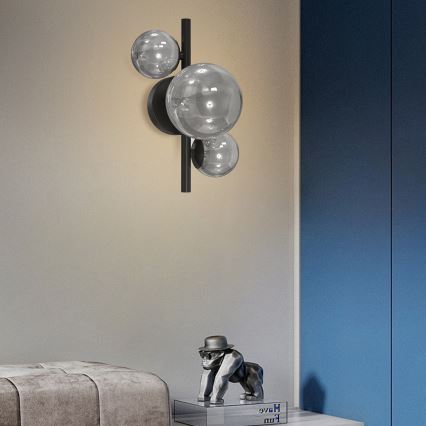 ONLI - Væglampe PALOMA 3xG9/10W/230V sort/røget