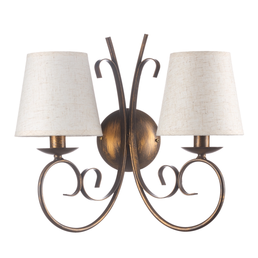ONLI - Væglampe POMPEI 2xE14/6W/230V bronze