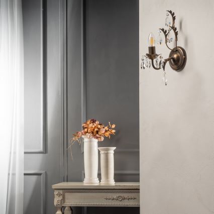 ONLI - Væglampe TERESA 1xE14/6W/230V bronze