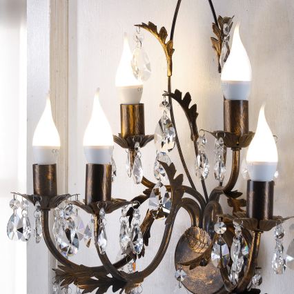 ONLI - Væglampe TERESA 5xE14/6W/230V bronze