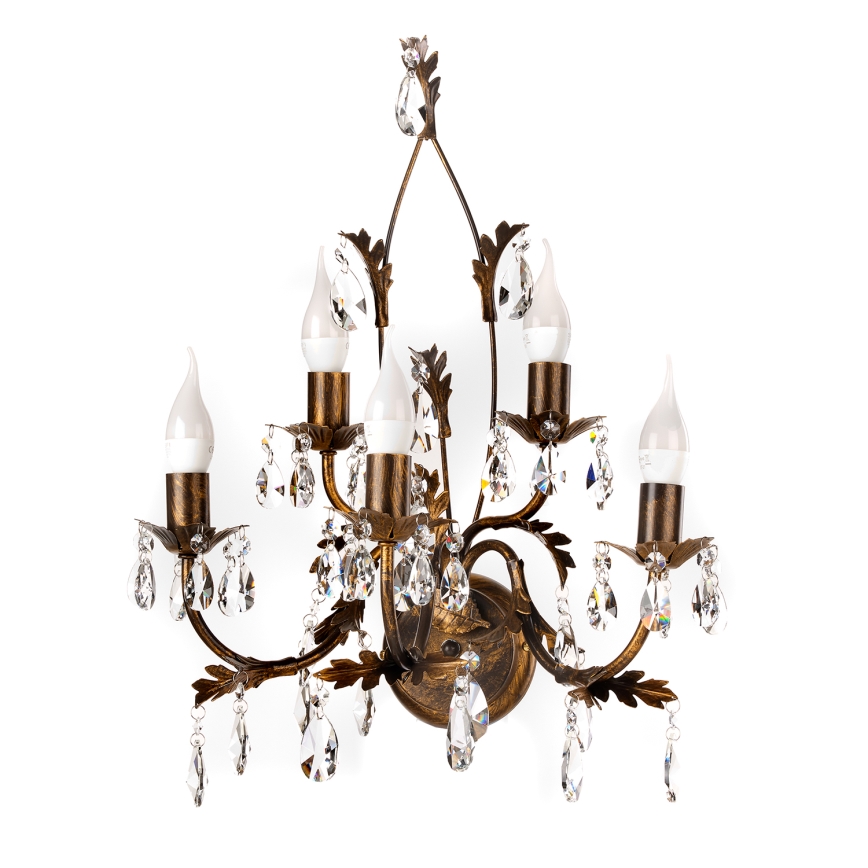 ONLI - Væglampe TERESA 5xE14/6W/230V bronze