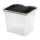 Opbevaringsboks 36 l sort/transparent
