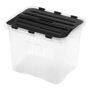 Opbevaringsboks DRAGON 10 l sort/transparent