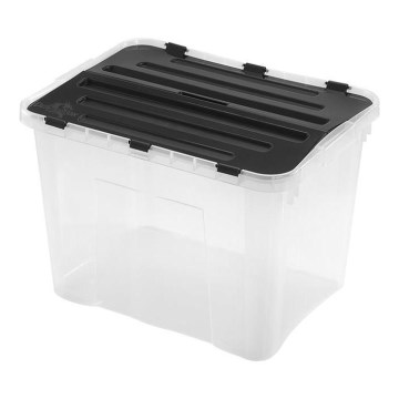 Opbevaringsboks DRAGON 42 l sort/transparent