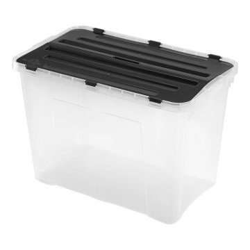 Opbevaringsboks DRAGON 60 l sort/transparent