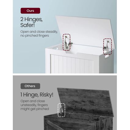 Opbevaringskiste TOVIAN, hvid