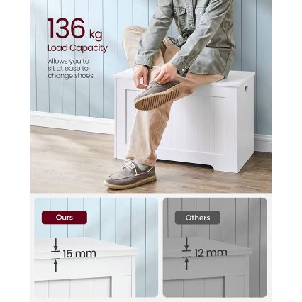 Opbevaringskiste TOVIAN, hvid