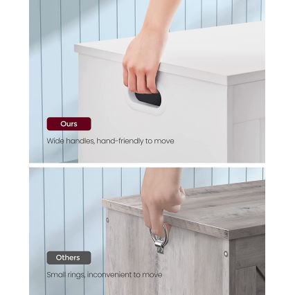 Opbevaringskiste TOVIAN, hvid