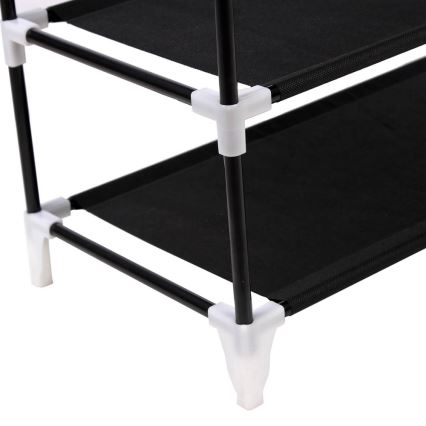 Opbevaringsskab i stof med hylder MATIS 58x160 cm sort