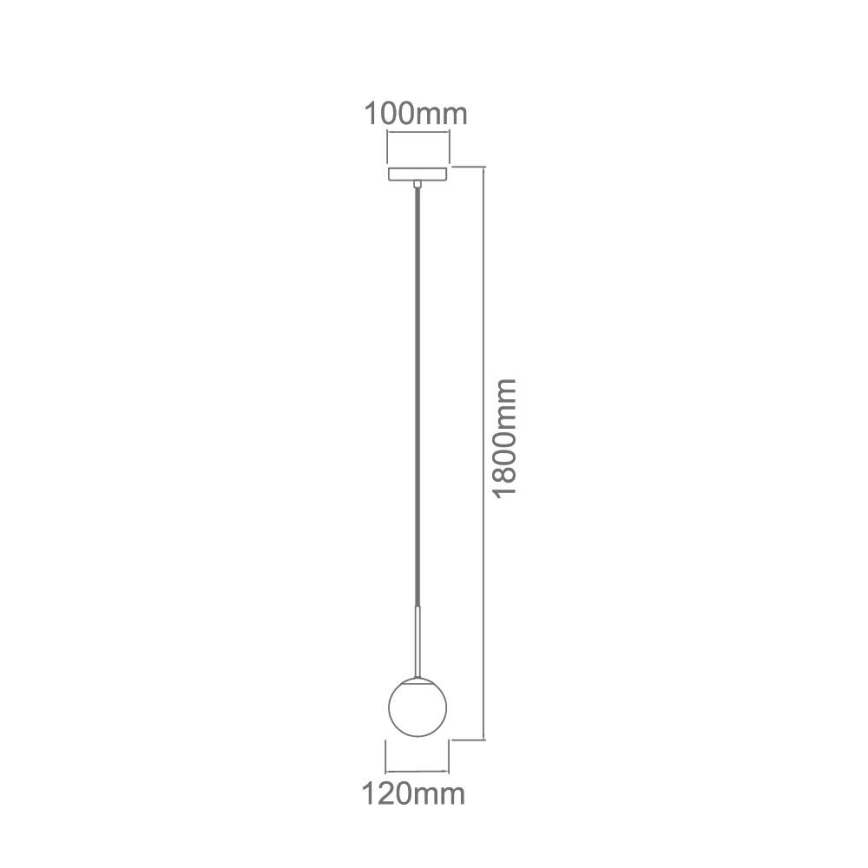 Open Design OR80087 - BAO badeværelsespendel på kabel 1xG9/8W/230V IP44, guld