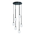 Open Design OR80636 - Lysekrone med wireophæng OTA 6xG9/8W/230V sort