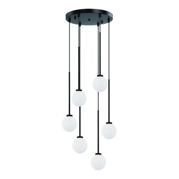 Open Design OR80636 - Lysekrone med wireophæng OTA 6xG9/8W/230V sort