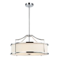 Open Design OR80872 - STANZA loftlampe på stang 4xE27/15W/230V Ø 55 cm blank krom/hvid