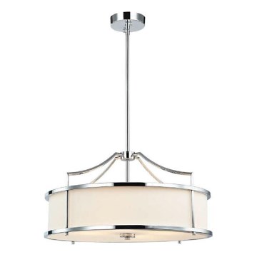 Open Design OR80872 - STANZA loftlampe på stang 4xE27/15W/230V Ø 55 cm blank krom/hvid