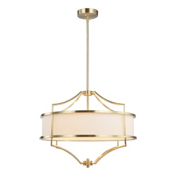 Open Design OR80933 - Loftlampe på stang STESSO 4xE27/15W/230V Ø 55 cm messing/hvid