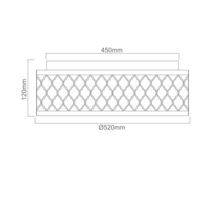 Open Design OR81008 - Loftlampe CAVALLI 3xE27/15W/230V Ø 52 cm blank krom