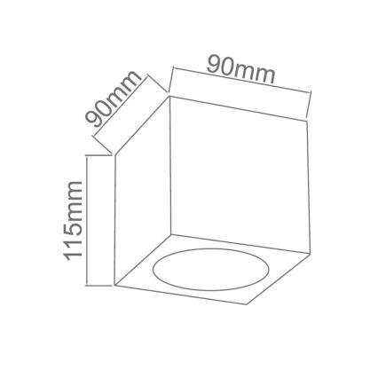 Open Design OR81046 - Spotlampe CUBO 1xG9/8W/230V sort/blank krom