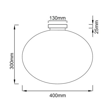 Open Design OR81169 - Loftlampe PALLA 1xE27/12W/230V Ø 40 cm blank krom