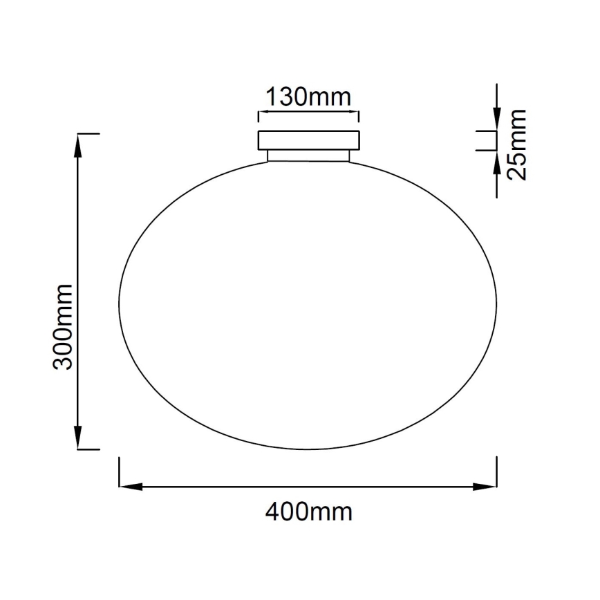 Open Design OR81169 - Loftlampe PALLA 1xE27/12W/230V Ø 40 cm blank krom