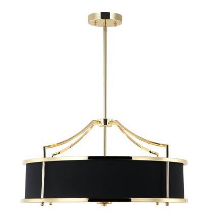 Open Design OR84146 - Loftlampe på stang STANZA 4xE27/15W/230V Ø 55 cm guld/sort