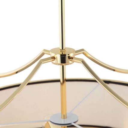 Open Design OR84146 - Loftlampe på stang STANZA 4xE27/15W/230V Ø 55 cm guld/sort