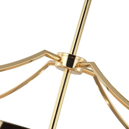 Open Design OR84146 - Loftlampe på stang STANZA 4xE27/15W/230V Ø 55 cm guld/sort