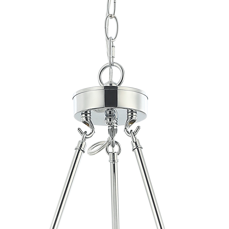 Open Design OR84375 - Lysekrone med kæde VERNO 6xE14/12W/230V Ø 55 cm blank krom