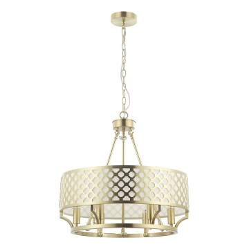 Open Design OR84382 - Kædeophængt lysekrone VERNO 6xE14/12W/230V Ø 55 cm messing