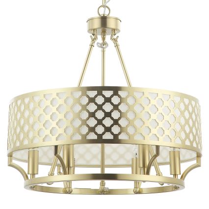Open Design OR84382 - Kædeophængt lysekrone VERNO 6xE14/12W/230V Ø 55 cm messing