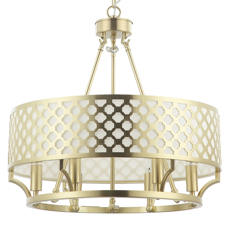 Open Design OR84382 - Kædeophængt lysekrone VERNO 6xE14/12W/230V Ø 55 cm messing