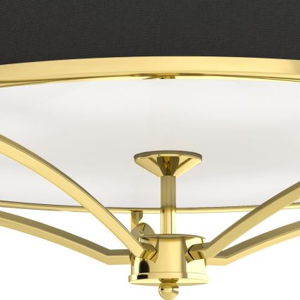 Open Design OR84450 - Loftlampe STESSO 4xE27/12W/230V Ø 65 cm guld/sort
