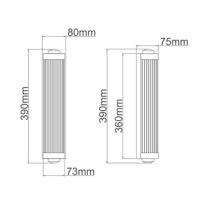 Open Design OR84474 - Badeværelsesvæglampe FUMI 2xG9/8W/230V IP44 blank krom