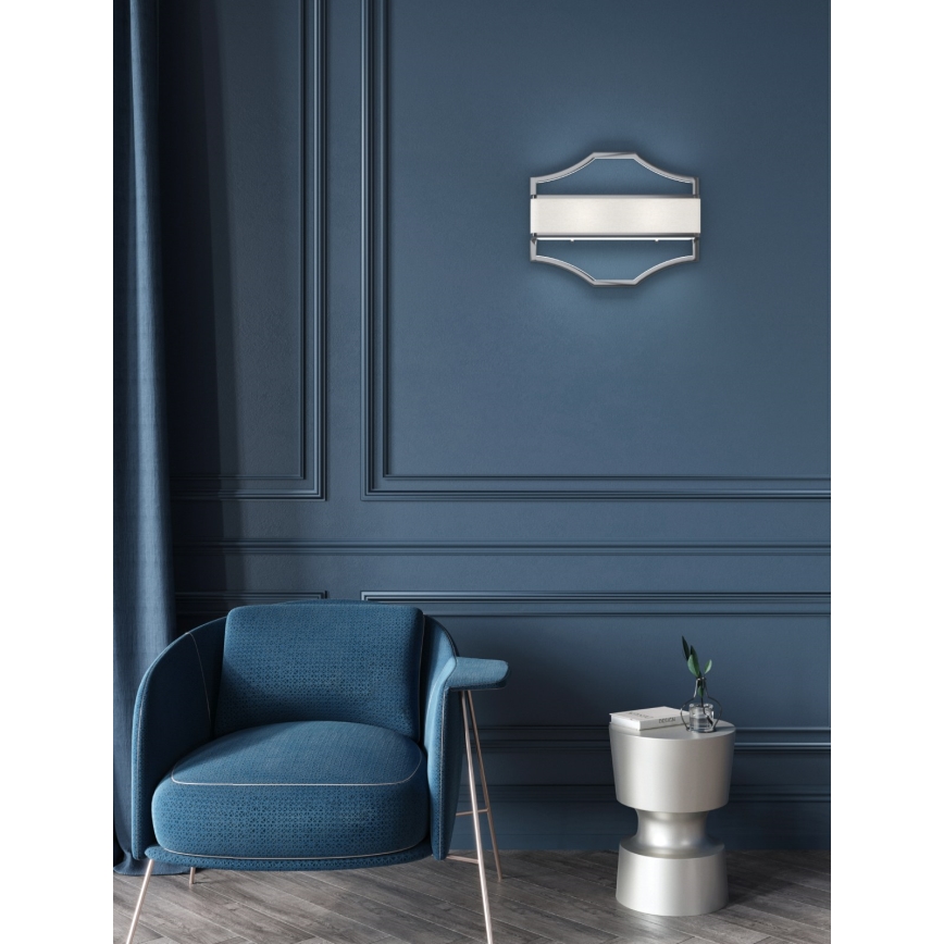 Open Design OR84504 - Væglampe GERDO 2xE14/12W/230V poleret krom/hvid