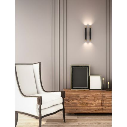Open Design OR84573 - Væglampe Q 2xG9/3,5W/230V sort/guld