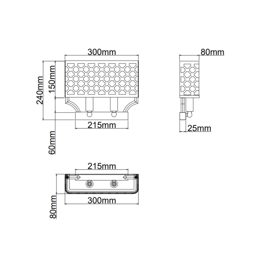 Open Design OR84597 - Væglampe VERNO 2xE14/12W/230V poleret krom