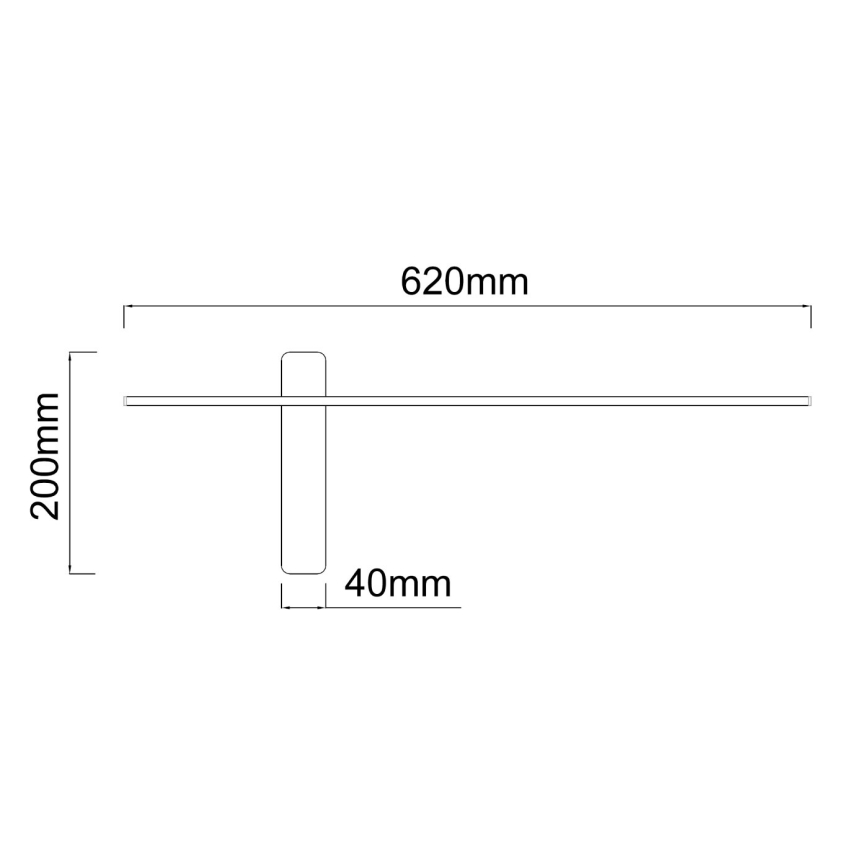 Open Design OR85082 - BENE LED-væglampe, 7W/230V, 62 cm, guld