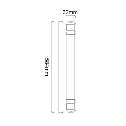 Open Design OR85259 - LED spejlbelysning til badeværelset OMI LED/13W/230V 58 cm IP44 messing