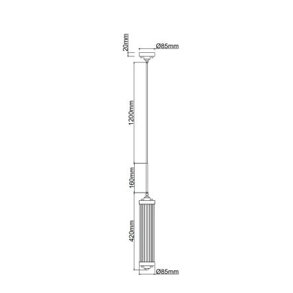 Open Design OR85310 - Pendel med wireophæng FIATTO 1xE14/12W/230V, sort