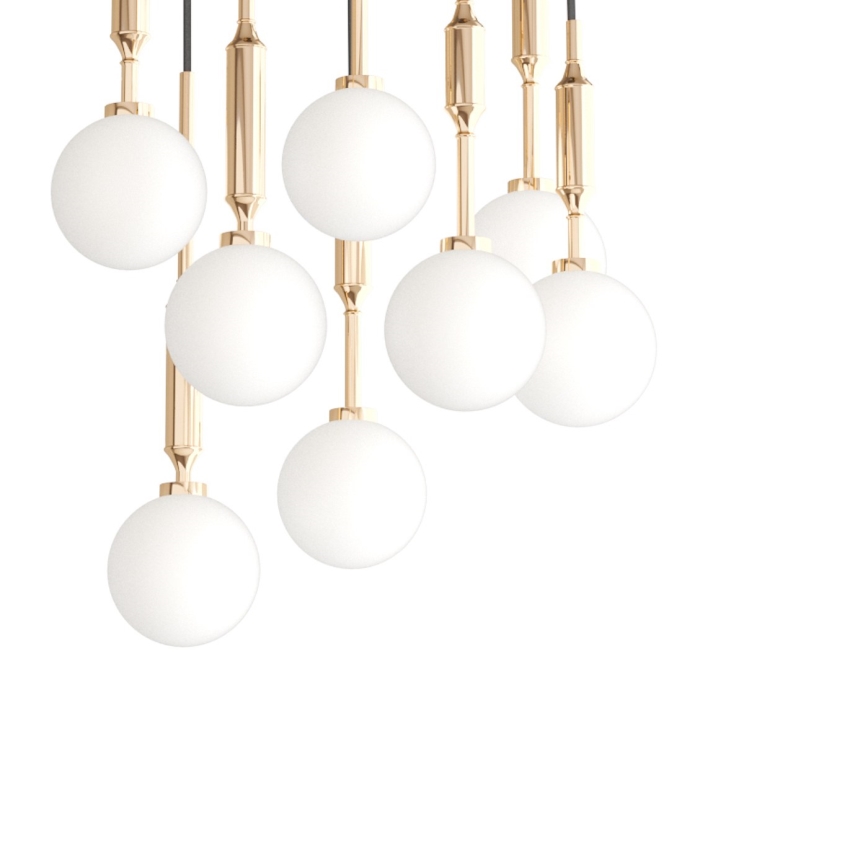 Open Design OR85334 - Pendel med wireophæng ERO 8xG9/8W/230V guld