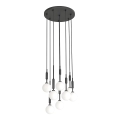 Open Design OR85341 - Kabelophængt lysekrone ERO 8xG9/8W/230V sort