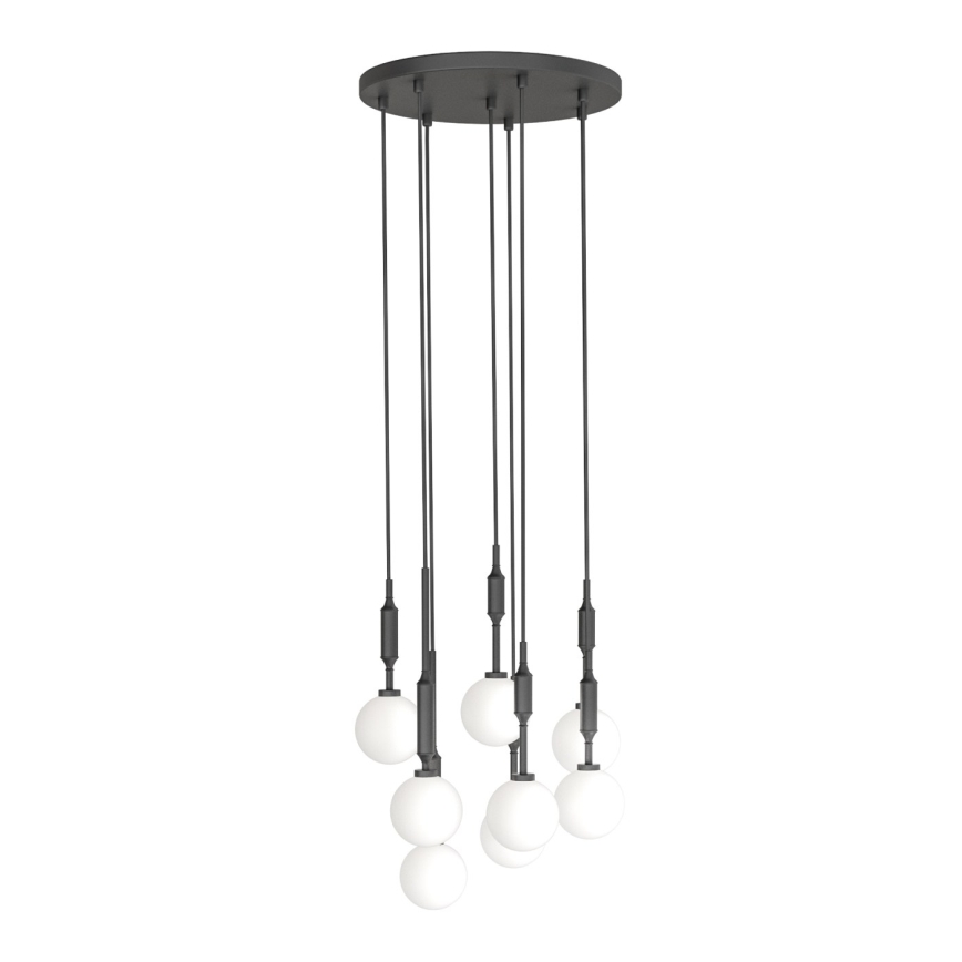 Open Design OR85341 - Kabelophængt lysekrone ERO 8xG9/8W/230V sort