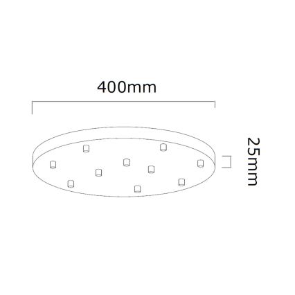 Open Design OR85358 - Pendel på wire ERO 10xG9/8W/230V blank krom