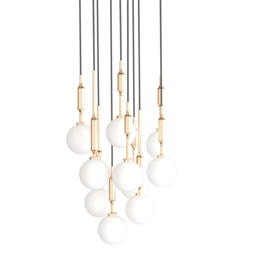 Open Design OR85365 - Pendel på wire ERO 10xG9/8W/230V guldfarvet