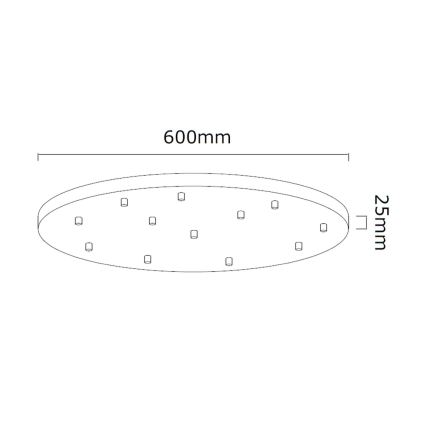 Open Design OR85389 - Kabelophængt lysekrone ERO 12xG9/8W/230V poleret krom