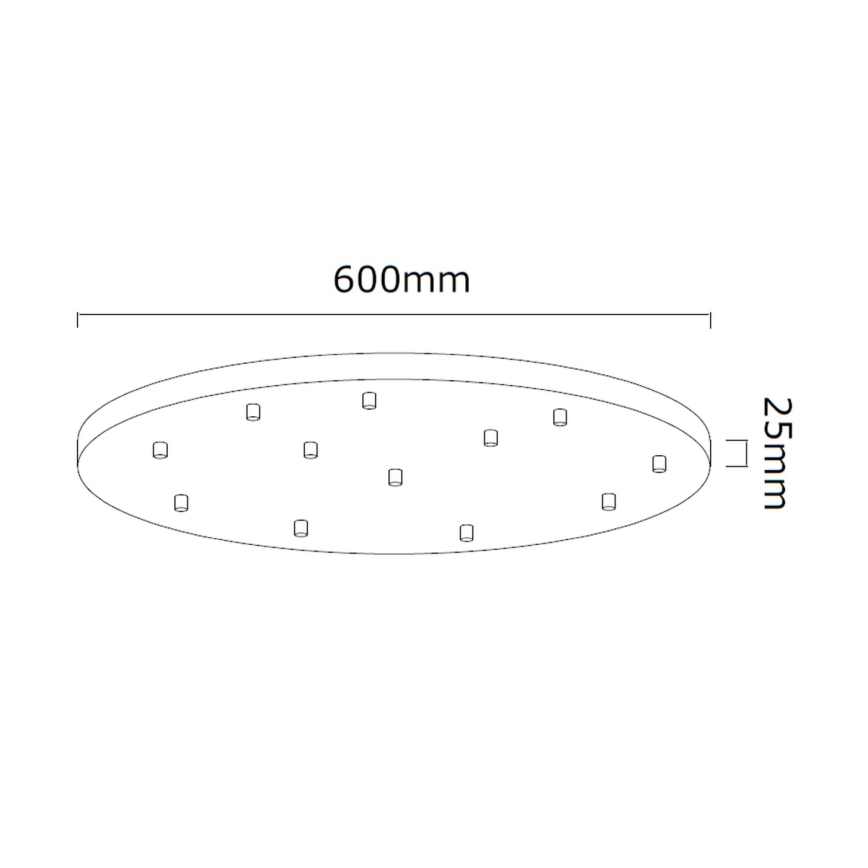Open Design OR85389 - Kabelophængt lysekrone ERO 12xG9/8W/230V poleret krom