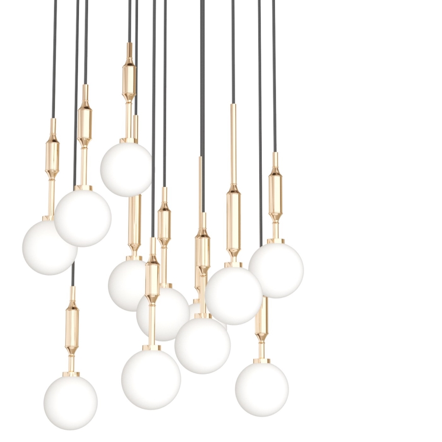 Open Design OR85396 - Lysekrone på wire ERO 12xG9/8W/230V guld