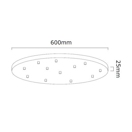 Open Design OR85396 - Lysekrone på wire ERO 12xG9/8W/230V guld