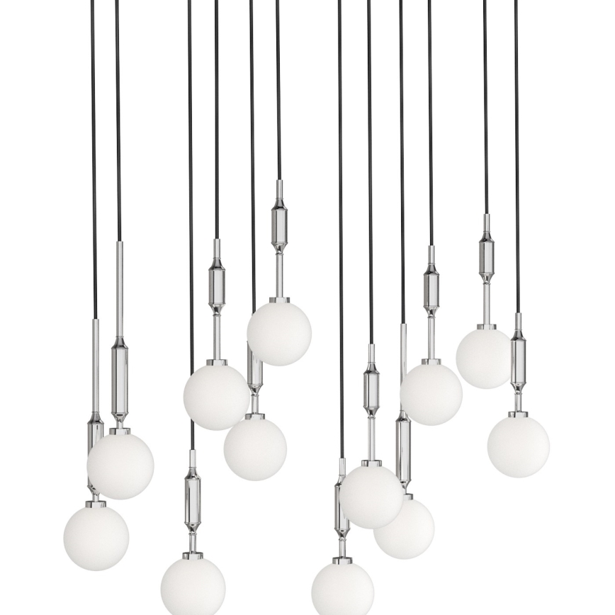 Open Design OR85440 - Pendellampe ophængt i wire ERO 12xG9/8W/230V poleret krom