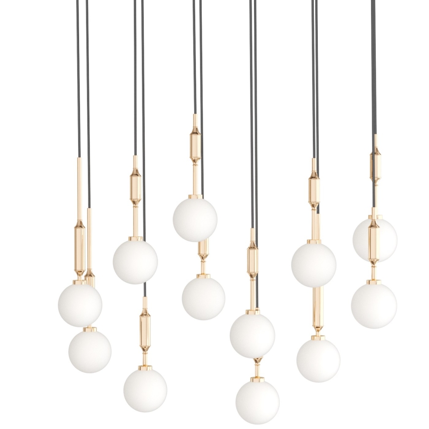 Open Design OR85457 - ERO lysekrone på wire 12xG9/8W/230V, guld
