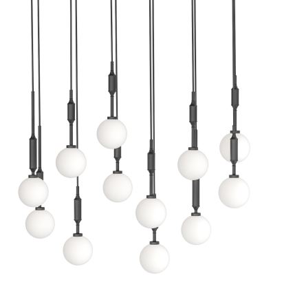 Open Design OR85464 - ERO pendel med wireophæng, 12xG9/8W/230V, sort